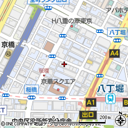 beer ＆ wine厨房 tamaya 八丁堀店周辺の地図