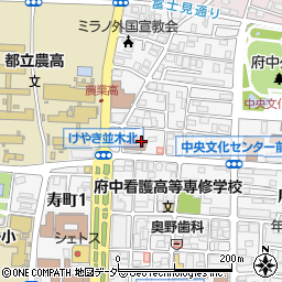 府中市役所　ふれあい会館周辺の地図