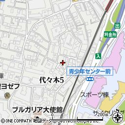 東京都渋谷区代々木5丁目46周辺の地図