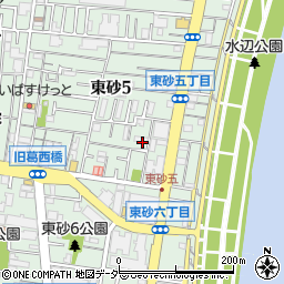東京都江東区東砂周辺の地図
