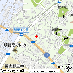 粟沢荘周辺の地図