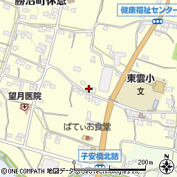 山梨県甲州市勝沼町休息1518周辺の地図