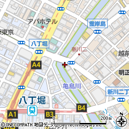 亀島橋際公衆トイレ周辺の地図