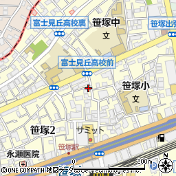 松屋フーズ　笹塚２丁目店周辺の地図