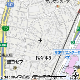 東京都渋谷区代々木5丁目26-1周辺の地図