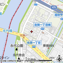 タイムズコンフォリア門前仲町ＷＥＳＴ駐車場周辺の地図