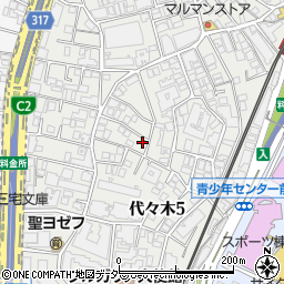 東京都渋谷区代々木5丁目26-15周辺の地図