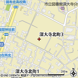 東京都調布市深大寺北町周辺の地図