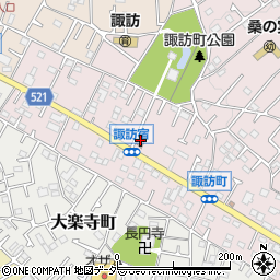 諏訪町会館周辺の地図