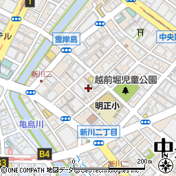 東京都中央区新川2丁目6周辺の地図
