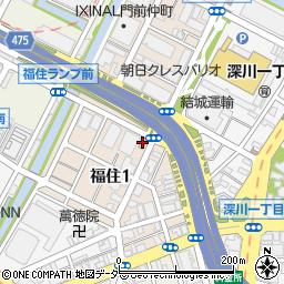 ファミリーマート江東福住一丁目店周辺の地図