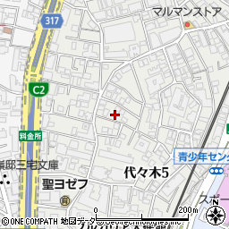 東京都渋谷区代々木5丁目26-5周辺の地図