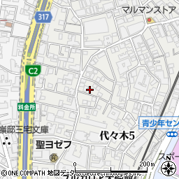 東京都渋谷区代々木5丁目26-6周辺の地図