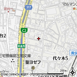 東京都渋谷区代々木5丁目20-6周辺の地図