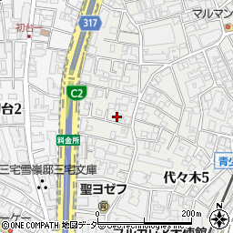 東京都渋谷区代々木5丁目20-7周辺の地図