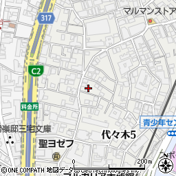東京都渋谷区代々木5丁目26-7周辺の地図