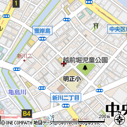 ヤクルト　東京ヤクルト販売台東本店八丁堀センター周辺の地図