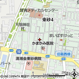 東京都江東区東砂4丁目周辺の地図