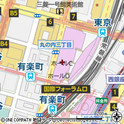 東京国際フォーラム　ホールＣ周辺の地図