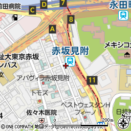 ガルエージェンシー赤坂・東京周辺の地図