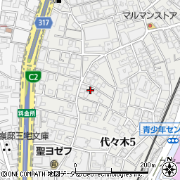 東京都渋谷区代々木5丁目26-11周辺の地図