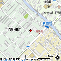 東京都江戸川区宇喜田町1410周辺の地図