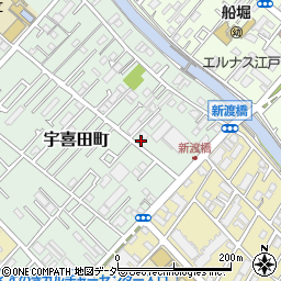 東京都江戸川区宇喜田町1412周辺の地図