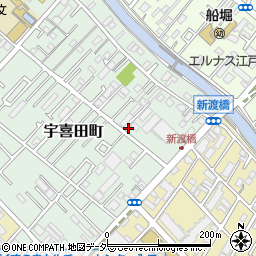 東京都江戸川区宇喜田町1413周辺の地図