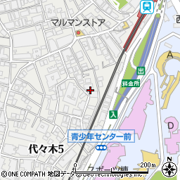 東京都渋谷区代々木5丁目51-11周辺の地図