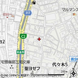 東京都渋谷区代々木5丁目20-26周辺の地図