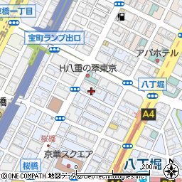 東京都中央区八丁堀2丁目周辺の地図