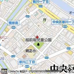 東京都中央区新川1丁目周辺の地図