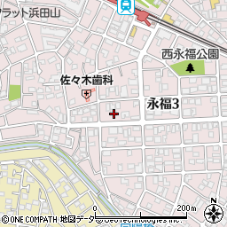 東京都杉並区永福3丁目27-4周辺の地図