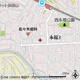 東京都杉並区永福3丁目27周辺の地図