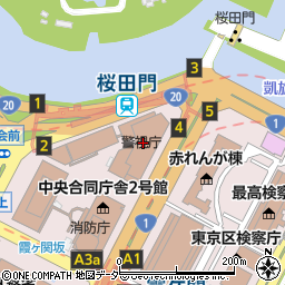 東京　警視庁交通相談コーナー周辺の地図