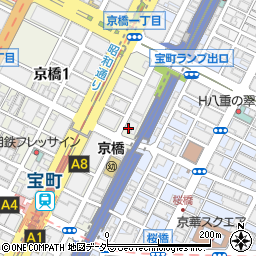 京橋知財事務所周辺の地図