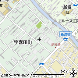 東京都江戸川区宇喜田町1419周辺の地図
