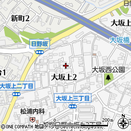 東京都日野市大坂上2丁目19-2周辺の地図