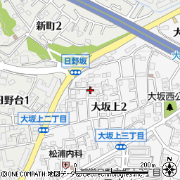 東京都日野市大坂上2丁目16-39周辺の地図