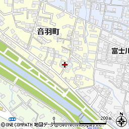 山梨県甲府市音羽町3-37周辺の地図