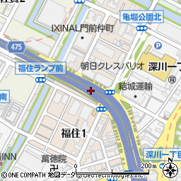 東京都江東区福住周辺の地図