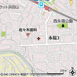 東京都杉並区永福3丁目27-12周辺の地図