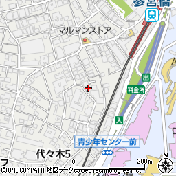 東京都渋谷区代々木5丁目51-14周辺の地図