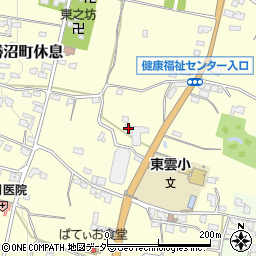 山梨県甲州市勝沼町休息1630-1周辺の地図