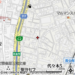 東京都渋谷区代々木5丁目21-6周辺の地図