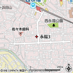 東京都杉並区永福3丁目27-17周辺の地図