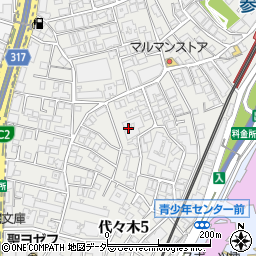 東京都渋谷区代々木5丁目23-16周辺の地図