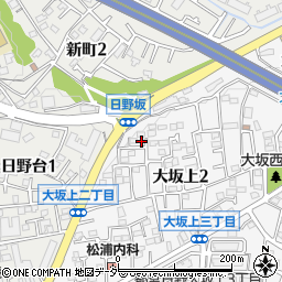 東京都日野市大坂上2丁目16-9周辺の地図