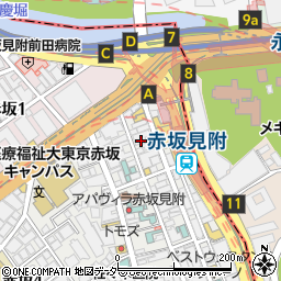 赤坂扇やビル駐車場周辺の地図