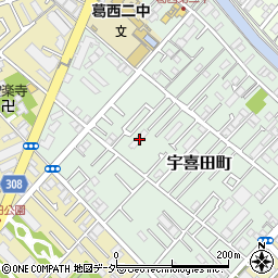 東京都江戸川区宇喜田町1337周辺の地図